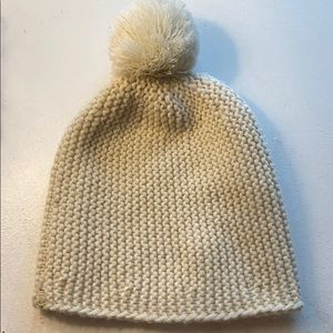Woven Winter Beanie with Poof